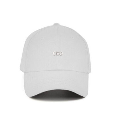 Cappellino CEO ricamato bianco