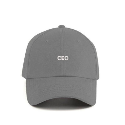 Cappellino CEO ricamato grigio