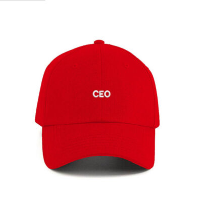 Cappellino CEO ricamato rosso