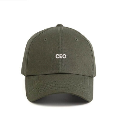 Cappellino CEO ricamato verde militare