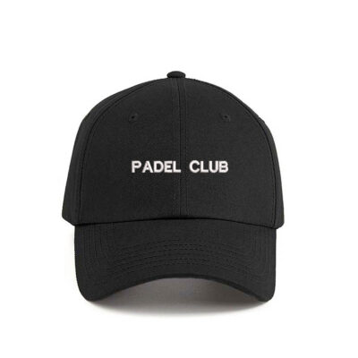 Cappellino padel club ricamato nero