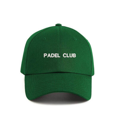 Cappellino padel club ricamato verde bottiglia