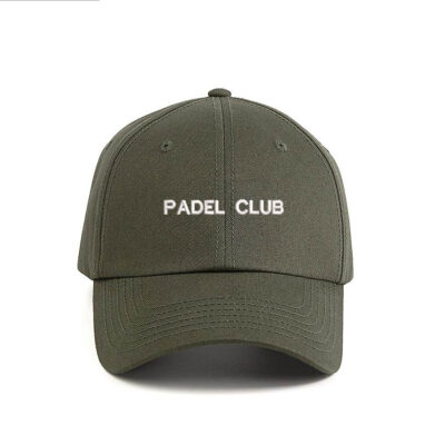 Cappellino padel club ricamato verde militare