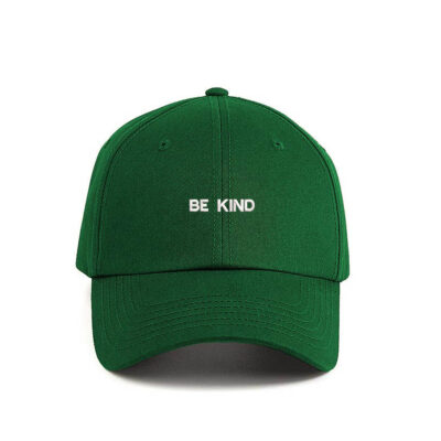 Cappellino scritta be kind verde bottiglia