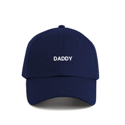 Cappellino daddy scritta ricamato blu navy