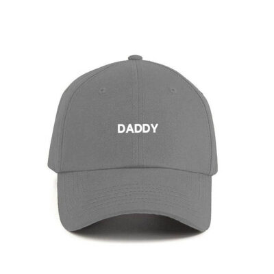 Cappellino daddy scritta ricamato grigio