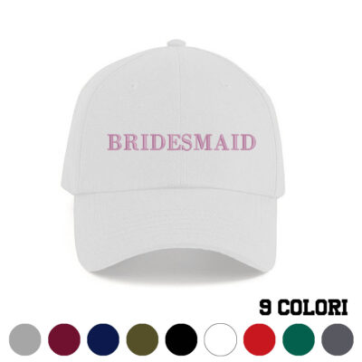 Cappellino Bridesmaid scritta ricamata