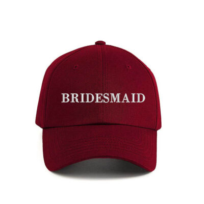 Cappellino Bridesmaid scritta ricamata bordeaux