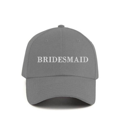 Cappellino Bridesmaid scritta ricamata grigio