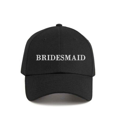 Cappellino Bridesmaid scritta ricamata nero