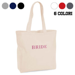 Shopper bride scritta ricamata